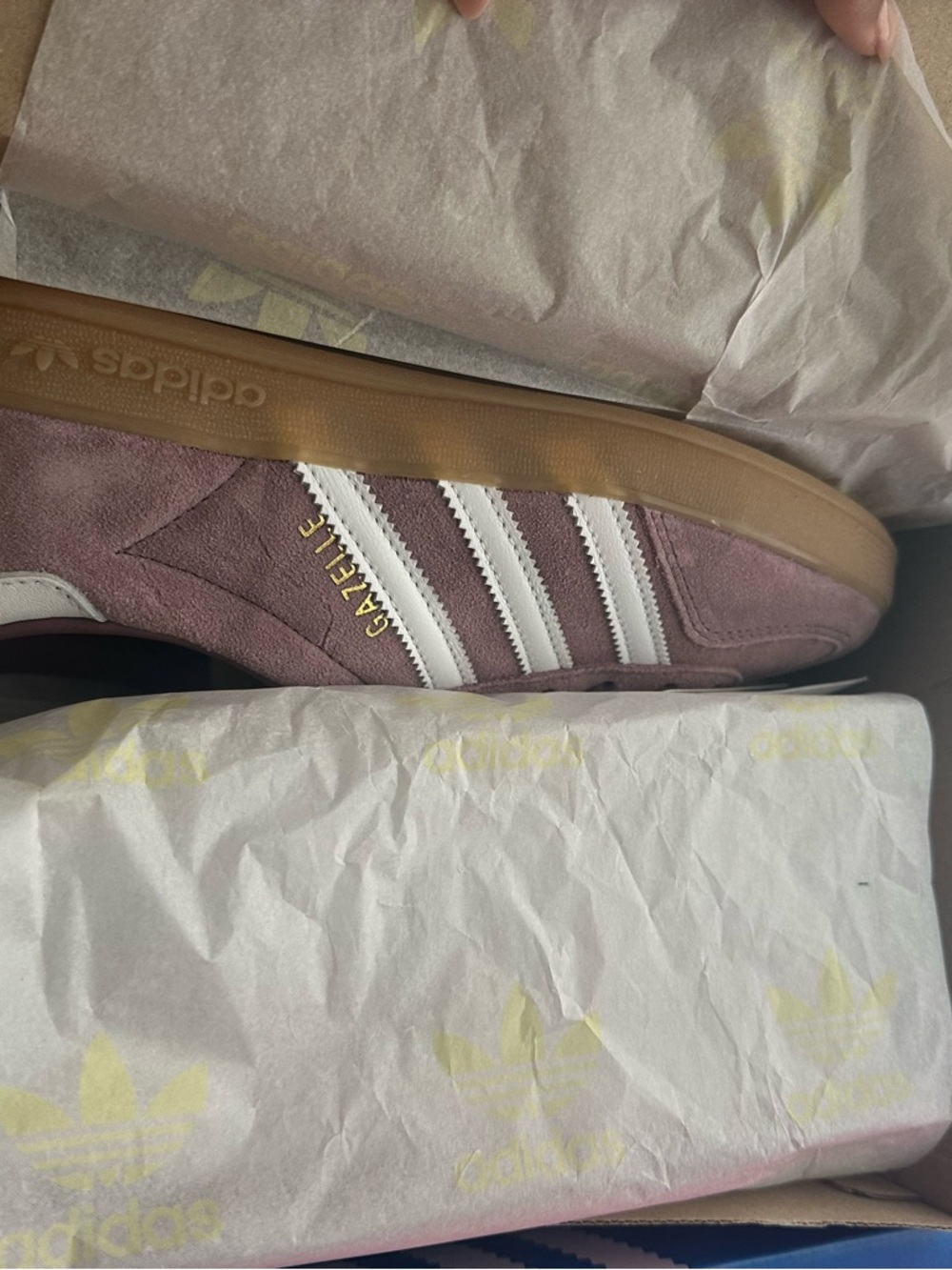 Adidas Gazelle Indoor W Suede Sneakers - Mauve/Pink with Gum Sole